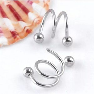Single or double hole twist earring